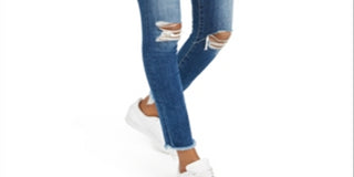 Flying Monkey Women's Ripped Skinny Jeans Blue Size 31