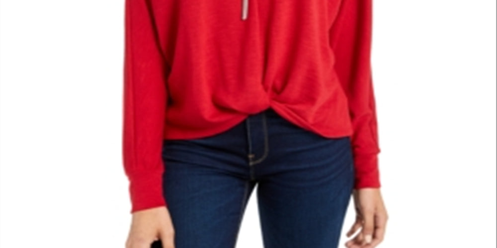 BCX Junior's Twist Front Top Red Size XL