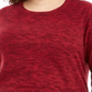 Karen Scott Women's Plus Marled Microfleece Top Red Size 2X