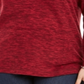 Karen Scott Women's Plus Marled Microfleece Top Red Size 2X