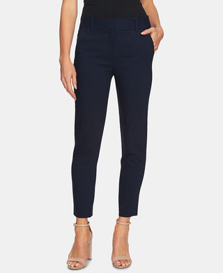 CeCe Women's Stretch Twill Straight Leg Pants Navy Size 6