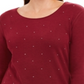 Karen Scott Women's Studded Top Red Size Petite