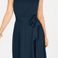 Charter Club Women's Belted MIDI Dress Wine Size PP