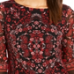 Charter Club Women's Petite Printed Mesh Top Red Size Petite XL