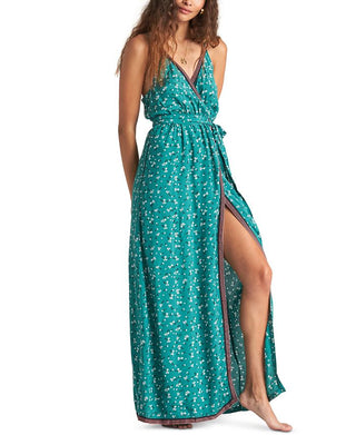 Billabong Women's Soft Seas Dress Green Size Medium