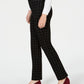 Charter Club Women's Cambridge Windowpane Print Slim Leg Pants Black Size 8