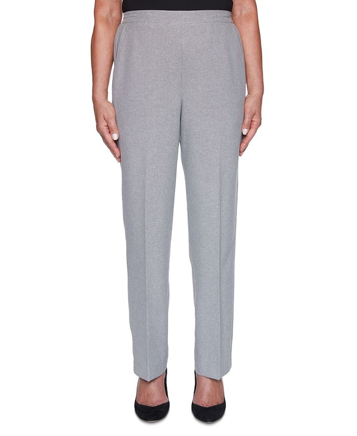 Alfred Dunner Women's Riverside Drive Pull on Pants Gray Size 10Petite