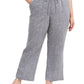 Charter Club Women's Plus Linen Straight Leg Pants Gray Size 2X