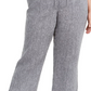 Charter Club Women's Plus Linen Straight Leg Pants Gray Size 2X