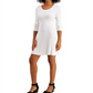 Style & Co Women's Ribbed Sweater Dress White Size Large
