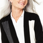 Charter Club Women's Color Blocked Pure Cashmere Cardigan Classic Black Combo Size Petite XL