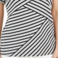 Karen Scott Women's Asymmetrical Striped Top Black Size XX-Large