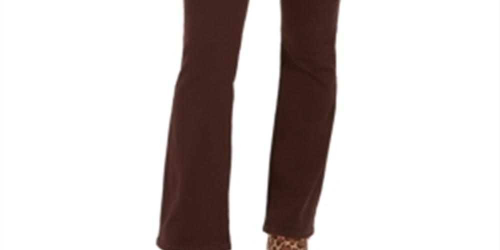 Style & Co Women's Tummy Control Bootcut Jeans Brown Size 14X4