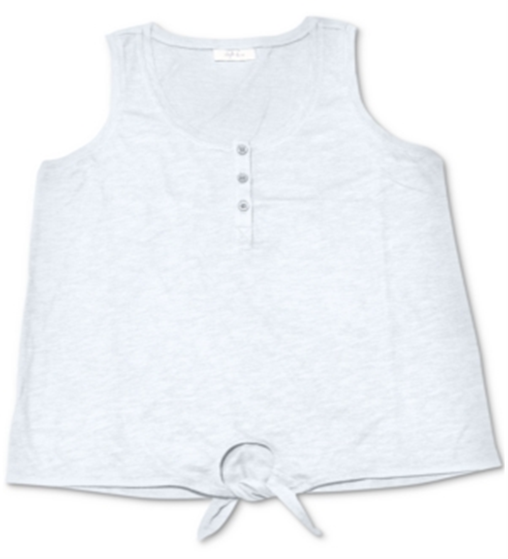 Style & Co Women's Henley Tank Top White Size Petite Small