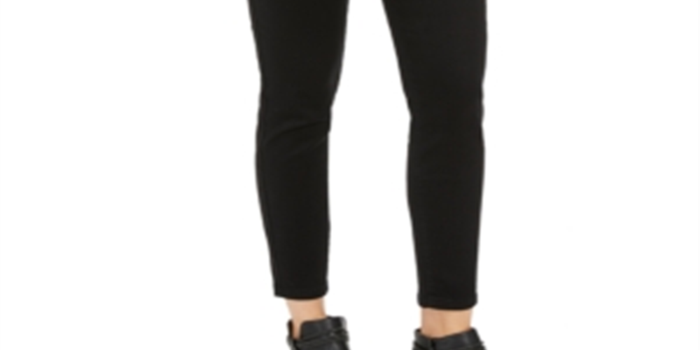 Style & Co Women's Fleece Lined Skinny Jeggings Black Size Petite X-Large