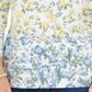 Charter Club Women's  Floral-Print Boat-Neck Top  White Size XL