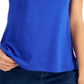 Karen Scott Women's Split Neck Top Blue Size Petite X-Small