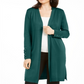 JM Collection Women's Lace up Sleeve Cardigan Green Size XX-Large