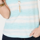 Style & Co Women's Cotton Printed T-Shirt Blue Size Petite Small