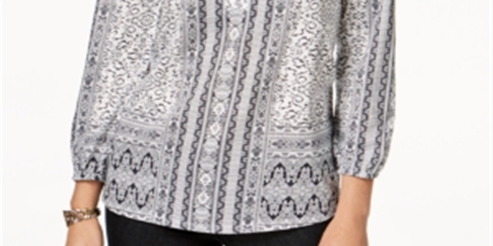 Style & Co Women's White Long Sleeve T-Shirt Top Size Petite XL