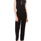 Theory Women's Shirred Crepe Jumpsuit Black Size 2