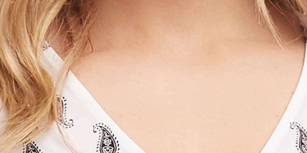 Karen Kane Women's Paisley Polyester Tie Front Top White Size Large