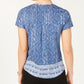 Style & Co Women's Cotton Printed T-Shirt Blue Size Petite X-Large