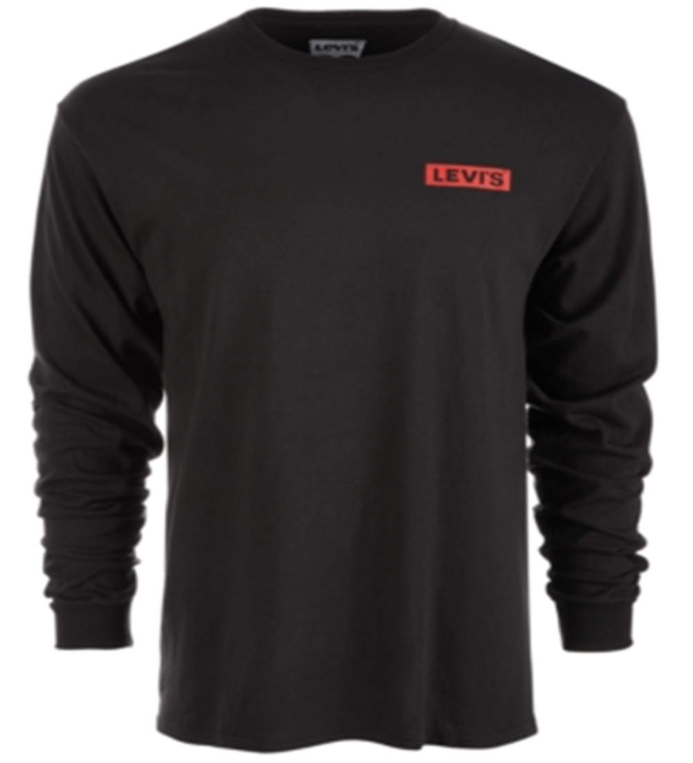 Levi's Men's Logo Graphic Long Sleeve T-Shirt Black Size XL