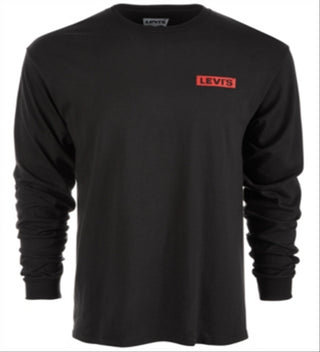 Levi's Men's Logo Graphic Long Sleeve T-Shirt Black Size XL