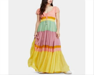 Free People Women's Hocus Pocus Maxi Dress Pink Size Large