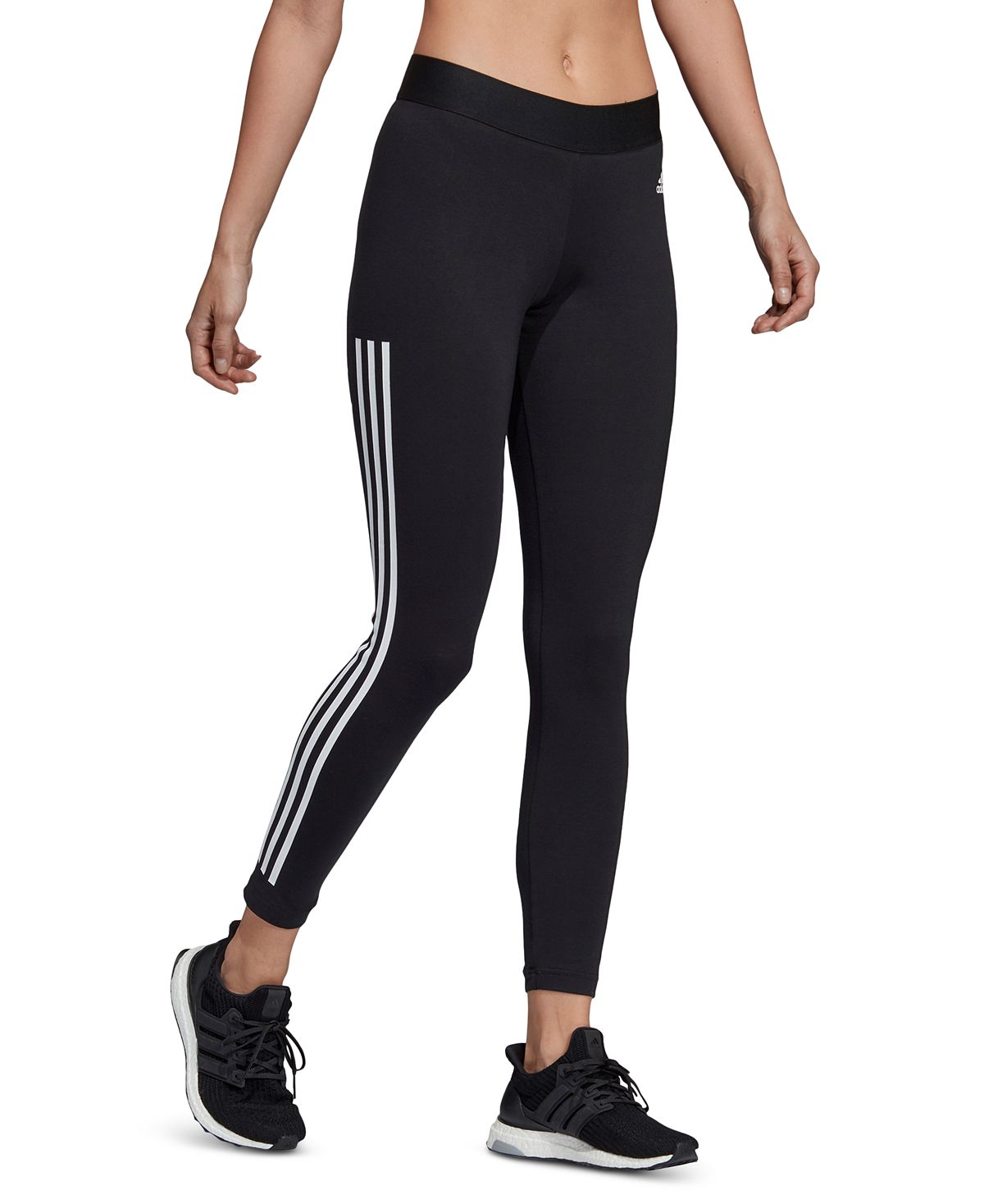 Adidas Women's Must Have 3 Stripe Tights Gray Size X-Small