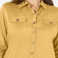 Karen Scott Women's Mixed Media Button Front Top Yellow Size Large