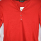 Lauren Ralph Lauren Women's Long Sleeve with Buttons Top Red Size Medium