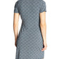 Michael Kors Women's Short Sleeve Above the Knee Dress Blue Size Large