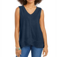 Style & Co Women's High Low Tank Top Blue Size Medium