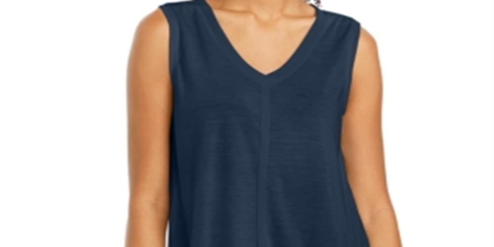 Style & Co Women's High Low Tank Top Blue Size Medium