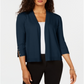 JM Collection Women's Studded Open Front Cardigan Blue Size XX-Large