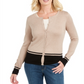 Karen Scott Women's Colorblocked Hem Cardigan Green Size Petite S