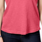 Style & Co Women's V Neck Pocket T-Shirt Pink Size Petite Medium