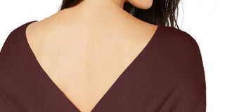 Bar III Women's Twist Back Pullover Sweater Brown Size XL