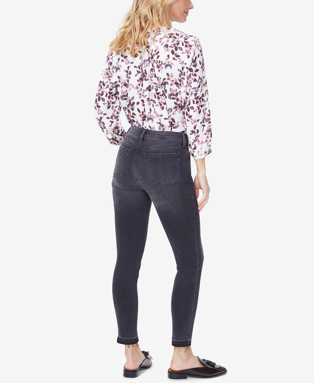 NYDJ Women's Ami Tummy Control Ankle Skinny Jeans Gray Size 4