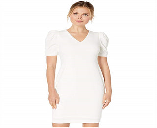Calvin Klein Women's Short Sleeve MIDI Dress White Size 2