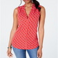 Charter Club Women's Sleeveless Tank Top Red Size X-Large
