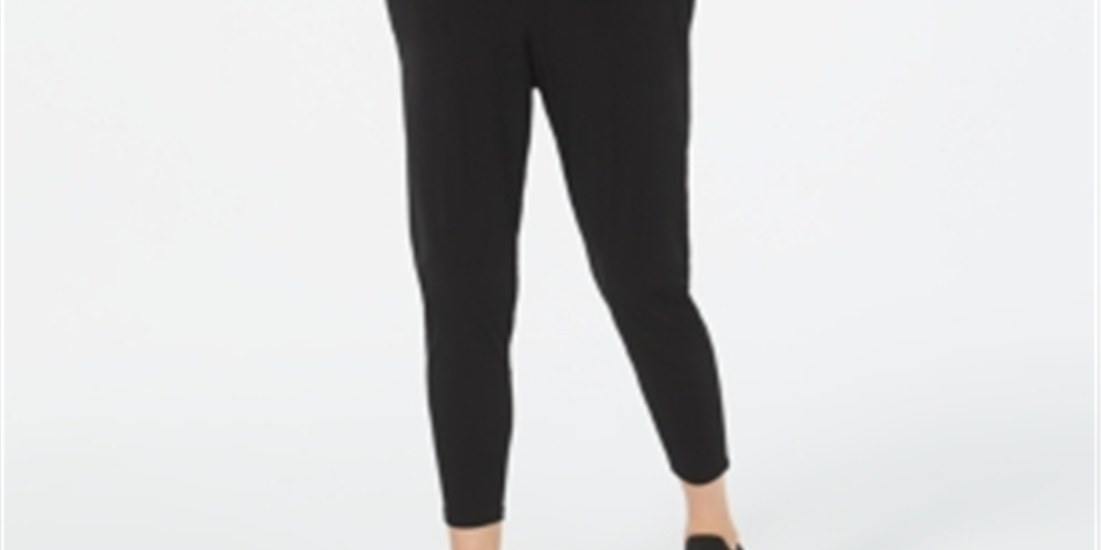 Michael Kors Women's Belted Jumpsuit Black Size Petite L