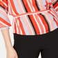 Bar III Women's Striped Wrap Blouse Red Size Large