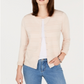 Charter Club Women's Textured Cardigan Pink Size Medium