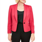 Kasper Women's  Petite Shawl-Collar Single-But Lipstick Pink Size 2P