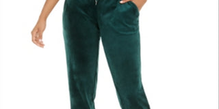 Ideology Women's Velour Joggers Green Size X-Large