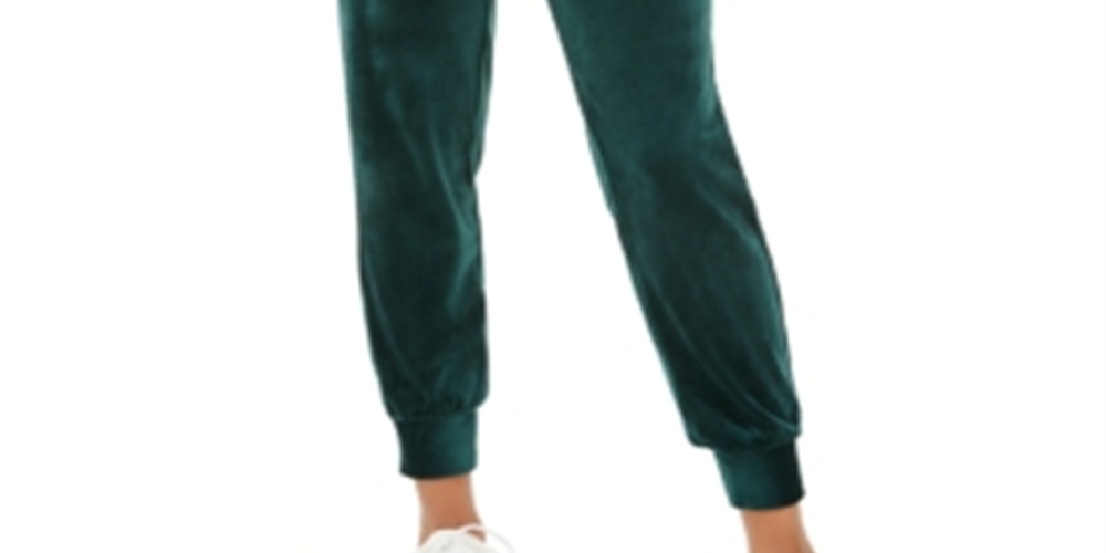 Ideology Women's Velour Joggers Green Size X-Large