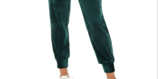 Ideology Women's Velour Joggers Green Size X-Large